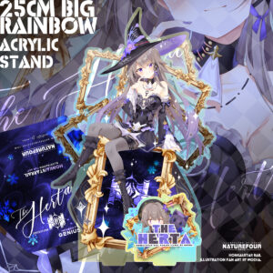 25cm雙層縷空幻彩壓克力大立牌(大黑塔)